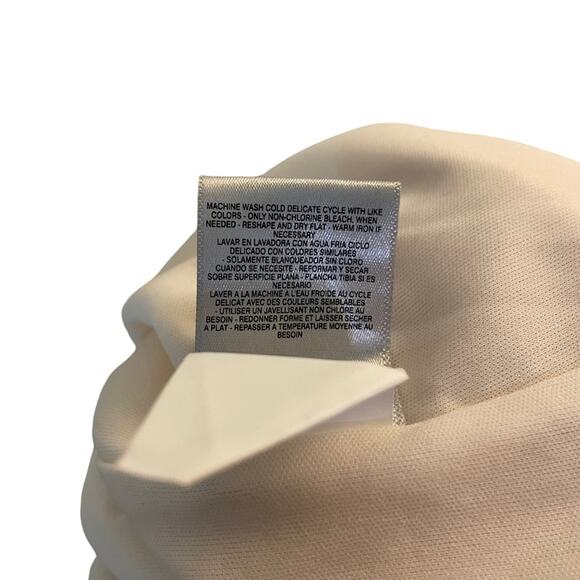 Jessica Simpson Dress White Knit Sweater Fit & Flare Lined Womens Size Medium - Picture 9 of 10